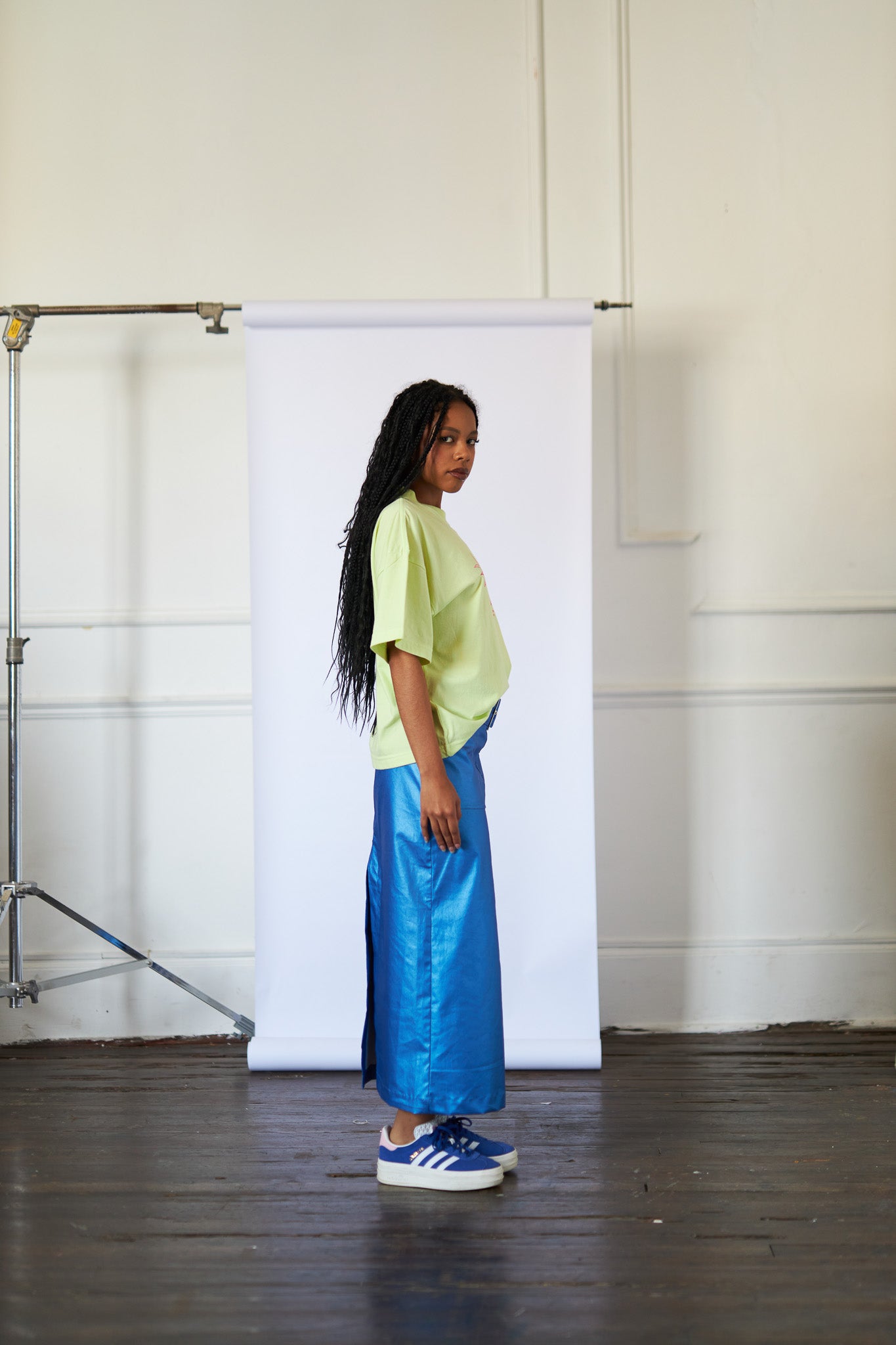 BLUE HOUR METALLIC SKIRT